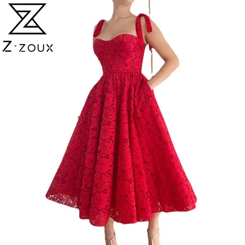 Z-ZOUX Women Dress Temperament Party Dresses Bow Spaghetti Strap Maxi Dresses High Waist Large Hem Sexy Summer Dress 2021 New
Z-ZOUX Women Dress Temperament Party Dresses Bow Spaghetti Strap Maxi Dresses High Waist Large Hem Sexy Summer Dress 2021 New