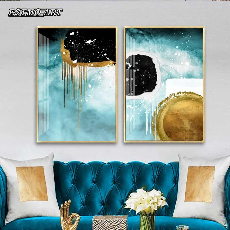 Abstract Gold And Blue canvas Posters Nordic Light luxury HD large Wall Art Living Room Home Decoration Print Picture
Abstract Gold And Blue canvas Posters Nordic Light luxury HD large Wall Art Living Room Home Decoration Print Picture