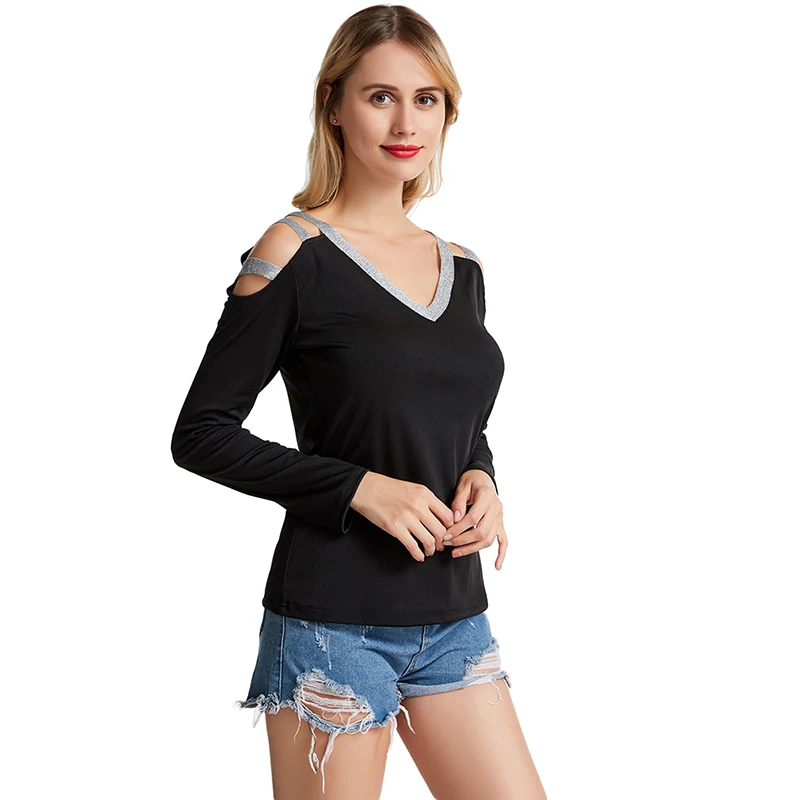 2020 New Women Sexy Blouse V-neck Cutout Sparkly Off Shoulder Long Sleeve Party Pullover Casual Blouse Tops Ladies Tee Tops
2020 New Women Sexy Blouse V-neck Cutout Sparkly Off Shoulder Long Sleeve Party Pullover Casual Blouse Tops Ladies Tee Tops