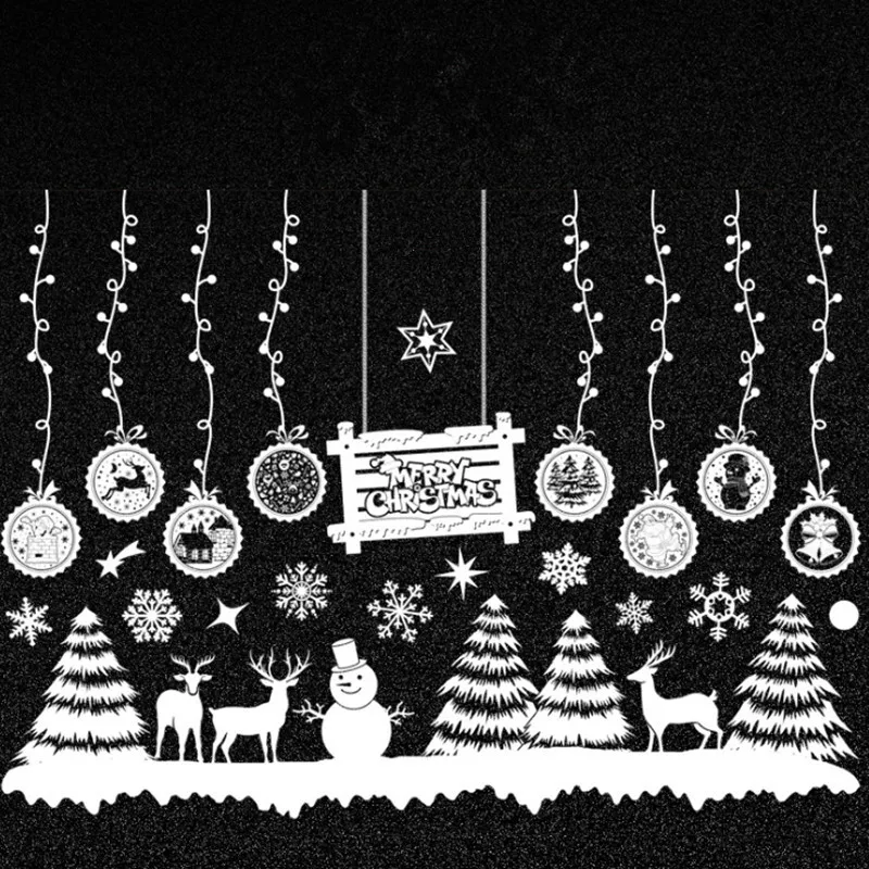Christmas glass window decoration sticker white Christmas tree snowflake home wall sticker
Christmas glass window decoration sticker white Christmas tree snowflake home wall sticker