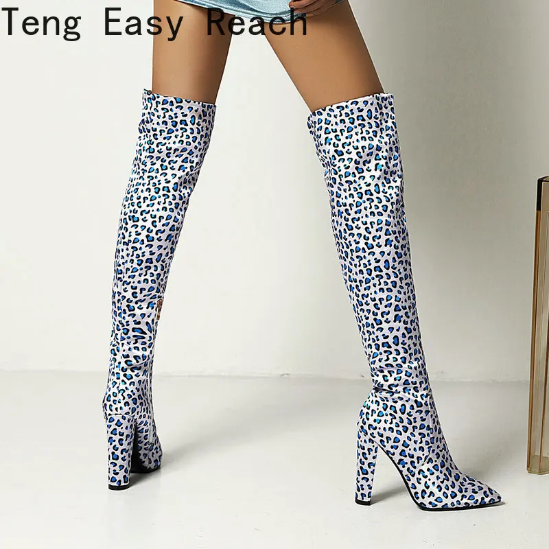 2021 Autumn Winter New Style Classic Leopard Pattern Long Tube Over The Knee Women's Boots Fashion Zipper Square High Heel Boots
2021 Autumn Winter New Style Classic Leopard Pattern Long Tube Over The Knee Women's Boots Fashion Zipper Square High Heel Boots