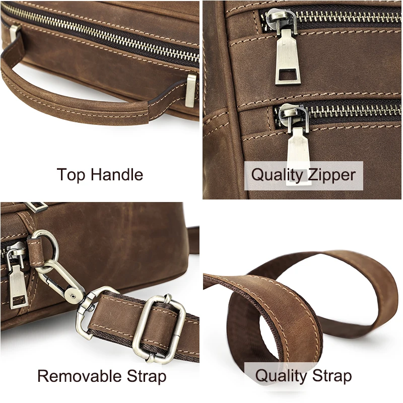 CONTACT'S Casual Men Shoulder Bag Crazy Horse Leather Cossbody Bag High Quality Men's Handbag Leather Tote Bags for Male Bolsos
CONTACT'S Casual Men Shoulder Bag Crazy Horse Leather Cossbody Bag High Quality Men's Handbag Leather Tote Bags for Male Bolsos
