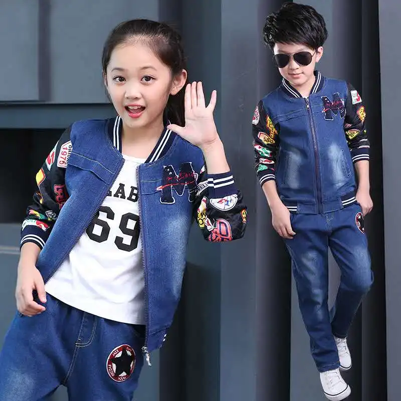 Children's spring and autumn denim suit 2020 girls' and boys new denim top coat + denim pants suit 6-13 yrs kids Teenage clothes
Children's spring and autumn denim suit 2020 girls' and boys new denim top coat + denim pants suit 6-13 yrs kids Teenage clothes