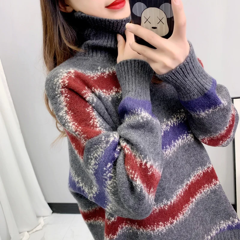 Turtleneck Sweater Women Autumn And Winter New Net Red Korean Loose Loose Lazy Wind Bottoming Sweater Pile Pile Collar Sweater
Turtleneck Sweater Women Autumn And Winter New Net Red Korean Loose Loose Lazy Wind Bottoming Sweater Pile Pile Collar Sweater