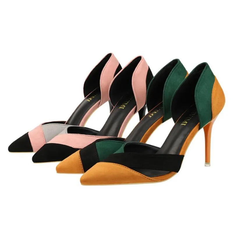 New women's high-heeled shoes patchwork hollow pointed stiletto ladies high-heeled sandals women shoes wedges shoes for women
New women's high-heeled shoes patchwork hollow pointed stiletto ladies high-heeled sandals women shoes wedges shoes for women