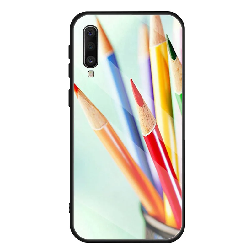 Цветной чехол из закаленного стекла для Samsung Galaxy A10S A10E A20S A20E A30S A40 A50S A60 A70 A80 A90 A6 A7 A8 |