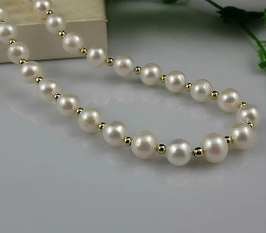 Натуральный! 7-8 мм Круглое Белое ожерелье из пресноводного жемчуга длиной 32 дюйма
Натуральный! 7-8 мм Круглое Белое ожерелье из пресноводного жемчуга длиной 32 дюйма