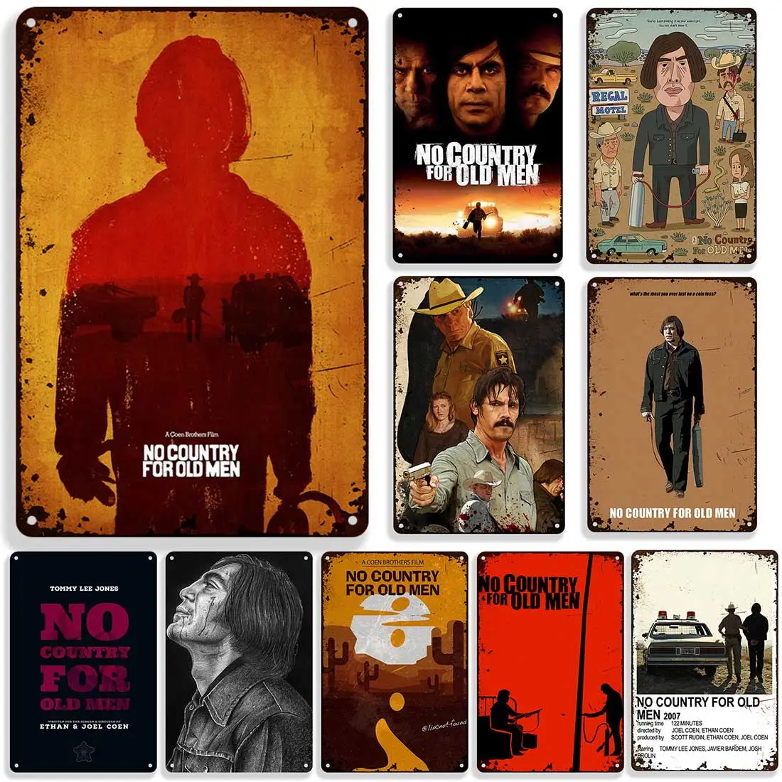 No Country for Old Men Old Metal Movie Poster Home Bar Wall Tin Sign Metal Tin Sign Metal Plaque Cafe Club Wall Industrial Decor 
No Country for Old Men Old Metal Movie Poster Home Bar Wall Tin Sign Metal Tin Sign Metal Plaque Cafe Club Wall Industrial Decor