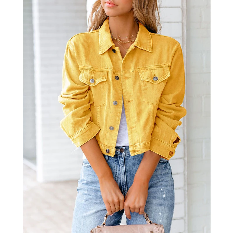 Women Streetwear Denim Short Jacket Autumn Long Sleeve Cowboy Coat With Pockets Fashion Trend Harajuku Vintage Ladies Clothes
Women Streetwear Denim Short Jacket Autumn Long Sleeve Cowboy Coat With Pockets Fashion Trend Harajuku Vintage Ladies Clothes
