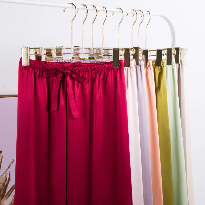 Women Sleep Bottom Summer Breathable Stain Wide Leg Loose Trousers Female Casual Soft Trendy Home Wear Elastic Waist Bow Chic
Women Sleep Bottom Summer Breathable Stain Wide Leg Loose Trousers Female Casual Soft Trendy Home Wear Elastic Waist Bow Chic