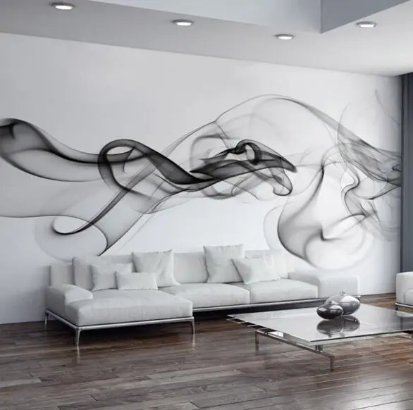 

Custom 3D Photo Wallpaper Smoke Clouds Abstract Artistic Wall Paper Modern Minimalist Bedroom Sofa TV Wall Mural Paper Painting