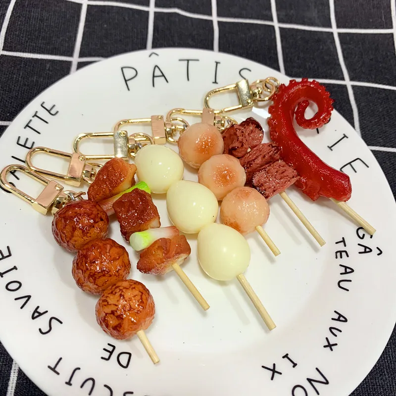 PVC fake Barbecue Skewer Simulation Squid Must Gluten Oden Keychain ring Small Pendant Gluten Kanto Boiled Key ring 2020
PVC fake Barbecue Skewer Simulation Squid Must Gluten Oden Keychain ring Small Pendant Gluten Kanto Boiled Key ring 2020
