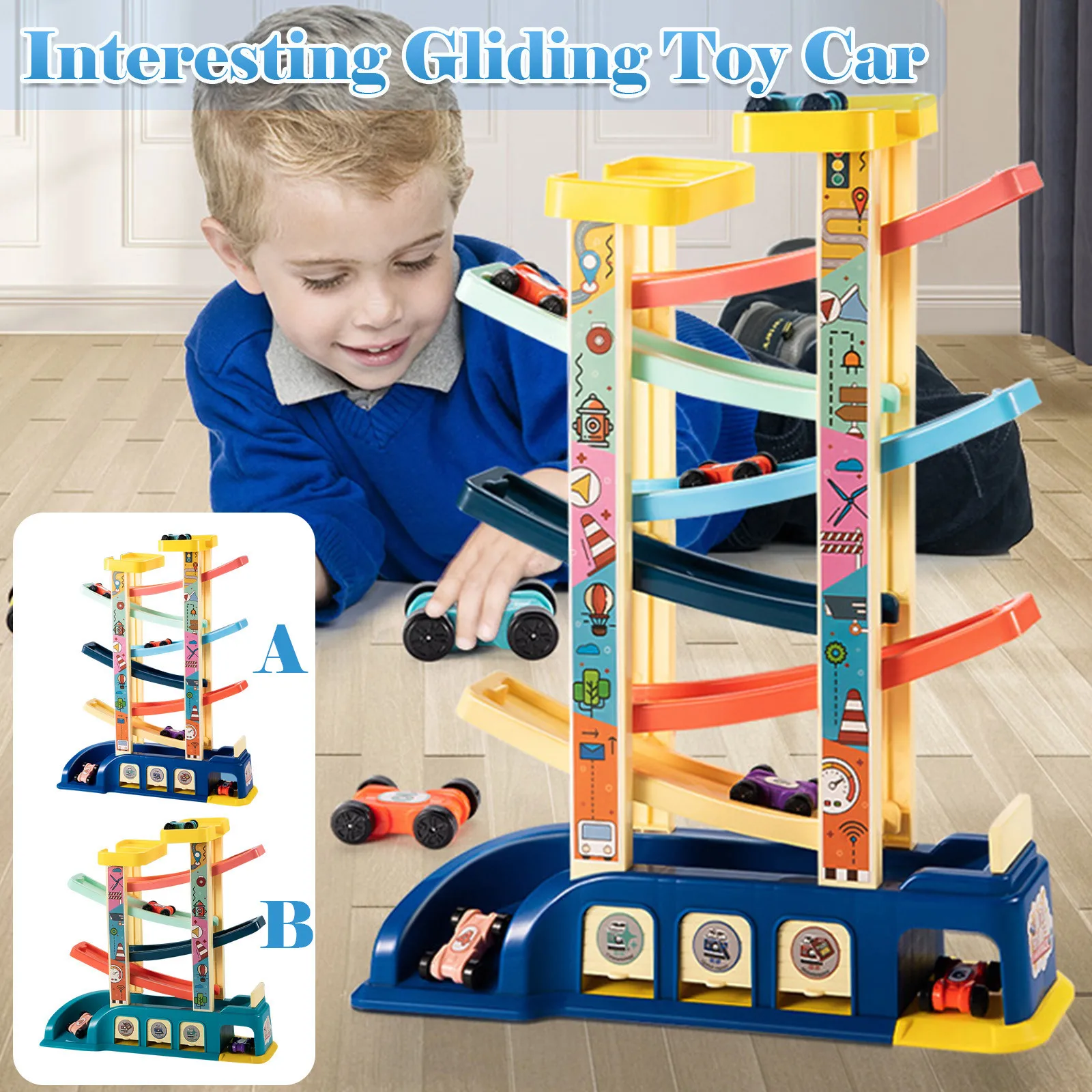 Children's Toy Ramp Toys With 6 Cars And Race Track Garage And Parking Lot Suitable For Kids Puzzle Interactive Toy Car Game Set
Children's Toy Ramp Toys With 6 Cars And Race Track Garage And Parking Lot Suitable For Kids Puzzle Interactive Toy Car Game Set