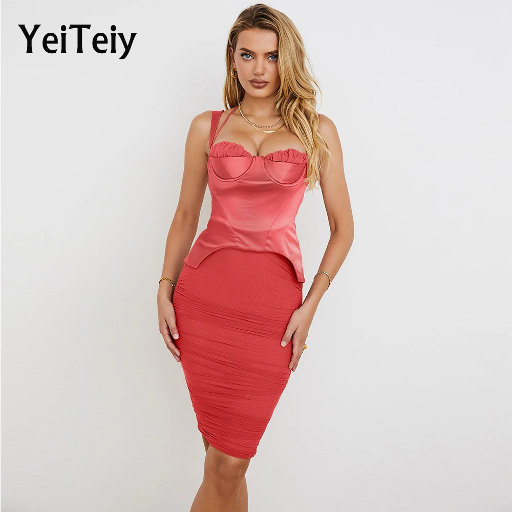 Yeiteiy 2021 Fashion And Elegant Dress Sexy Adjustable Sling Zipper Knee-Length Skirt Womens Solid Color Pleated Suit
Yeiteiy 2021 Fashion And Elegant Dress Sexy Adjustable Sling Zipper Knee-Length Skirt Womens Solid Color Pleated Suit