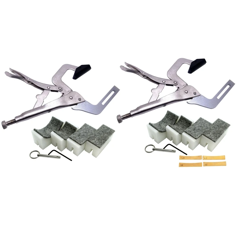 Flow New 1 Set Handheld Fret Press,4 Padded Neck Support Cauls & 4 Radiused Brass Inserts
Flow New 1 Set Handheld Fret Press,4 Padded Neck Support Cauls & 4 Radiused Brass Inserts