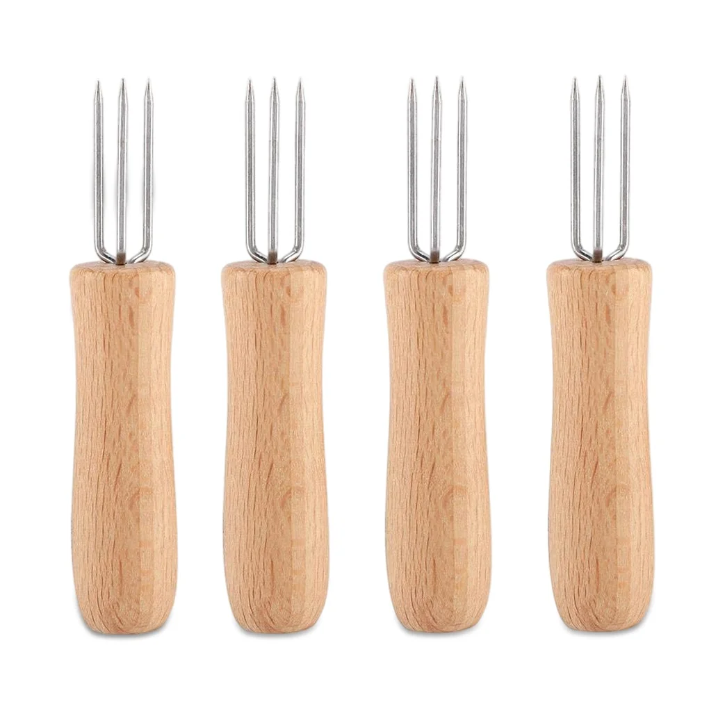 8PCS Corn On The Cob Holders Stainless Steel BBQ Prongs Skewers Forks With Wooden Handle Barbecue Accessories Kichen Tool
8PCS Corn On The Cob Holders Stainless Steel BBQ Prongs Skewers Forks With Wooden Handle Barbecue Accessories Kichen Tool