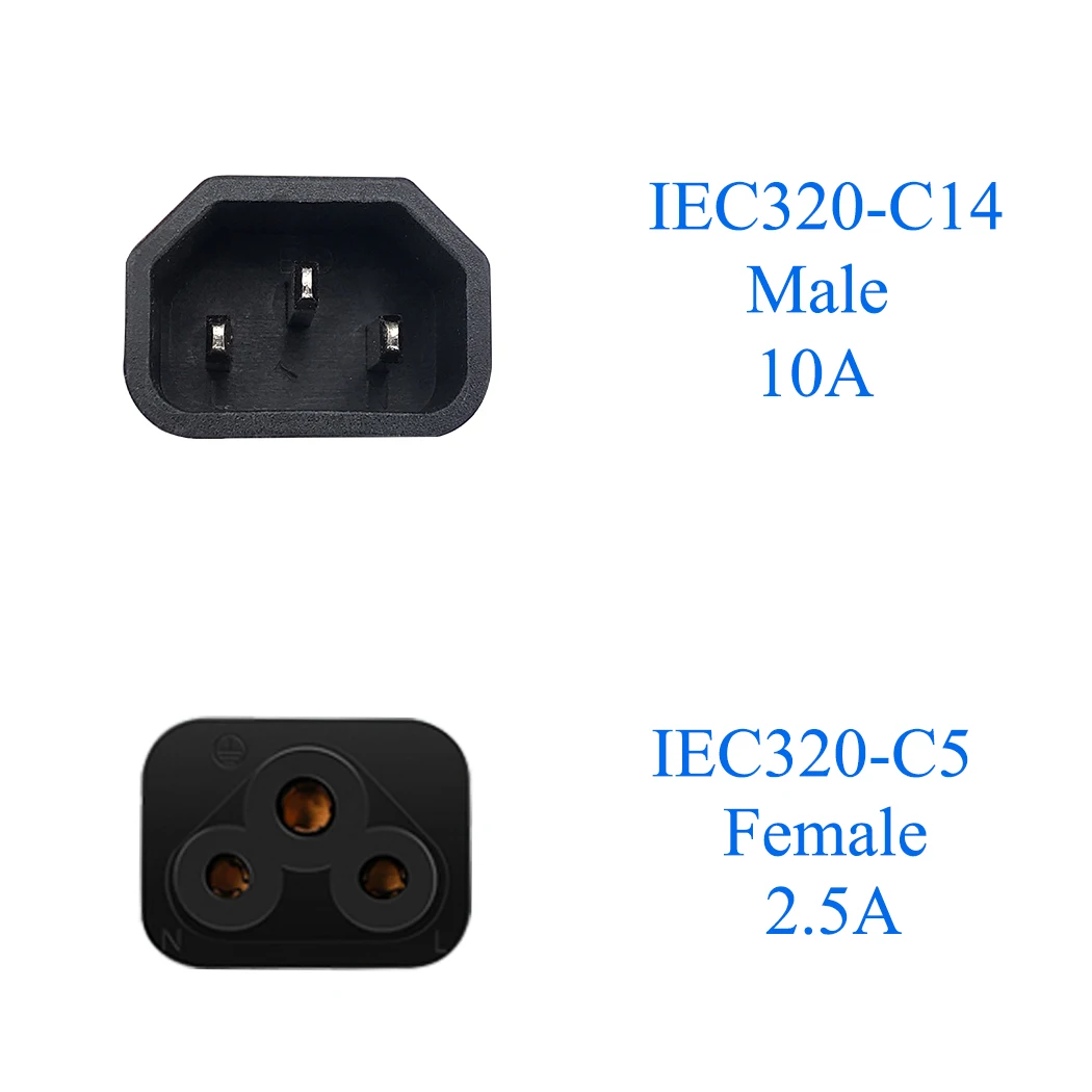 Jorinдо 0 3 м/1 фут IEC320 C14 штекер к C5 гнездовой преобразователь питания контакта