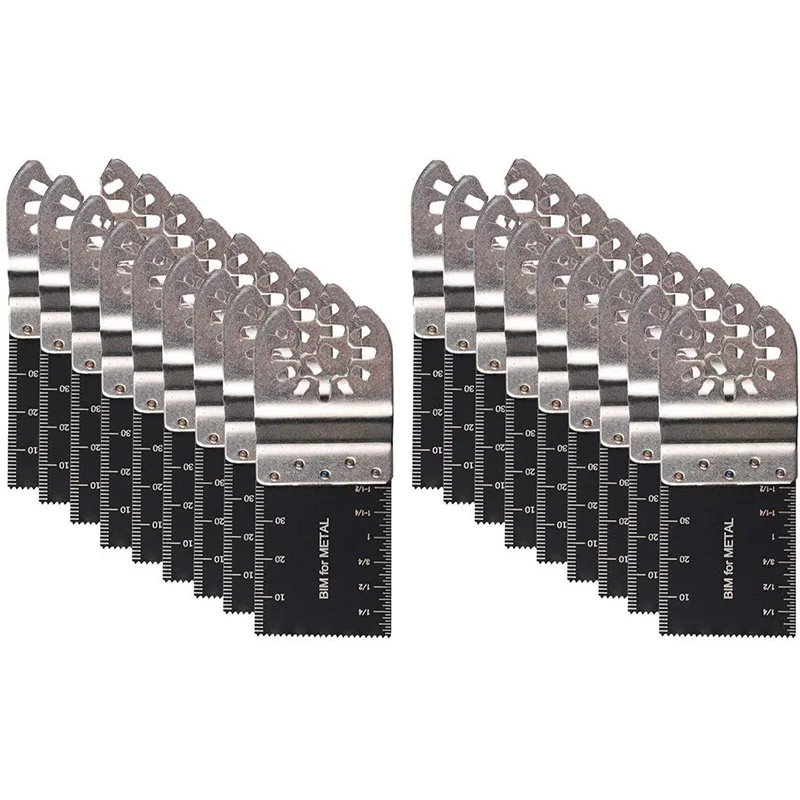 20 PCS Oscillating Multitool Quick Release Oscillating Saw Blades for Cutting Wood Plastic Soft Metal
20 PCS Oscillating Multitool Quick Release Oscillating Saw Blades for Cutting Wood Plastic Soft Metal