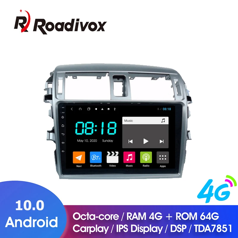 9" Android 10.0 RAM 4G ROM 64G for Toyota Corolla 2007-2010 Car Dvd Gps Navigation Radio Multimedia Player Stereo Head Unit
9" Android 10.0 RAM 4G ROM 64G for Toyota Corolla 2007-2010 Car Dvd Gps Navigation Radio Multimedia Player Stereo Head Unit