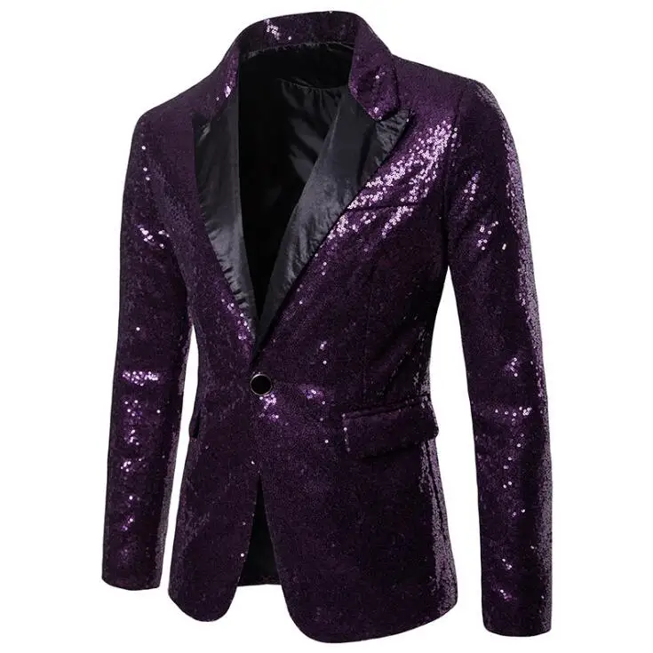Men Blazer Sequin Stage Performer Formal Host Suit Bridegroom Tuxedos Star Suit Coat Male Costume Prom Wedding Groom Outfit
Men Blazer Sequin Stage Performer Formal Host Suit Bridegroom Tuxedos Star Suit Coat Male Costume Prom Wedding Groom Outfit