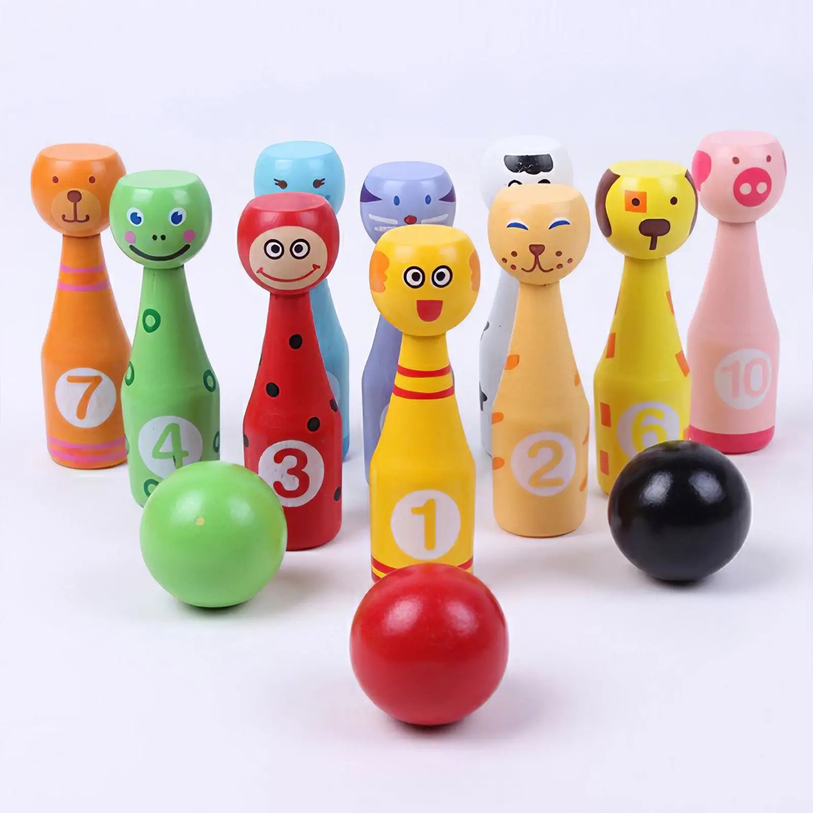 1 Set Cartoon Wooden Animals Shape Bowling Set Colorful Children Educational Toys Indoor Outdoor Sport Toy Children Gift
1 Set Cartoon Wooden Animals Shape Bowling Set Colorful Children Educational Toys Indoor Outdoor Sport Toy Children Gift