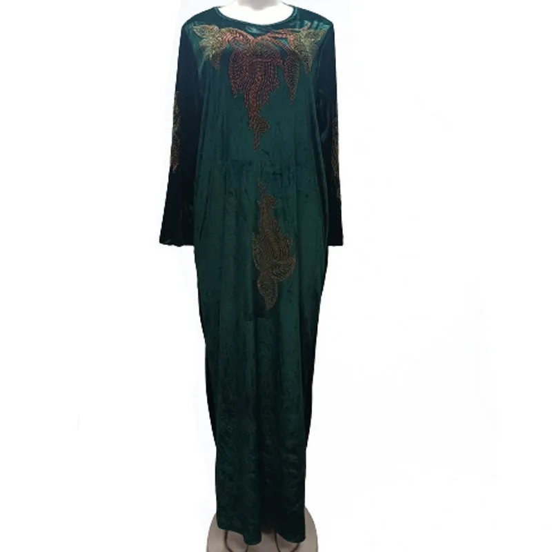African Long Dresses For Women Stick Diamond Full Sleeve Robe Autumn New Fashion Velvet Bazin Riche Dashiki African Dress Boubou
African Long Dresses For Women Stick Diamond Full Sleeve Robe Autumn New Fashion Velvet Bazin Riche Dashiki African Dress Boubou