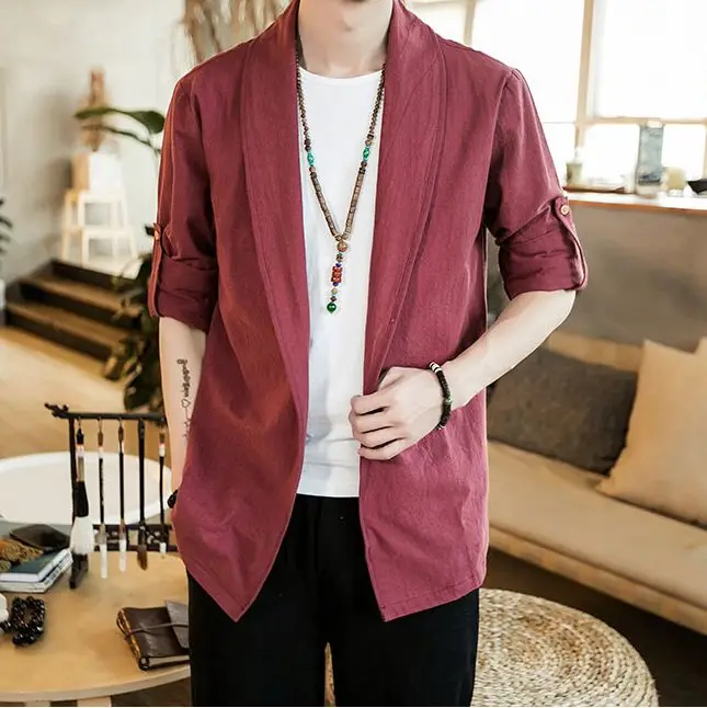 Men Kimono Jackets Mens Open Stitch Traditional Solid Jackets And Coats Male Streetwear Button Cardigan
Men Kimono Jackets Mens Open Stitch Traditional Solid Jackets And Coats Male Streetwear Button Cardigan