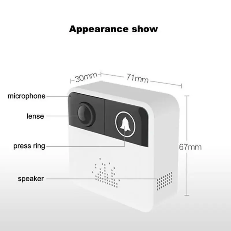 Mobile Phone Remote Monitoring Doorbell Remote Smart Intercom Doorbell Wif Doorbell Voice Smart Video S3T7
Mobile Phone Remote Monitoring Doorbell Remote Smart Intercom Doorbell Wif Doorbell Voice Smart Video S3T7