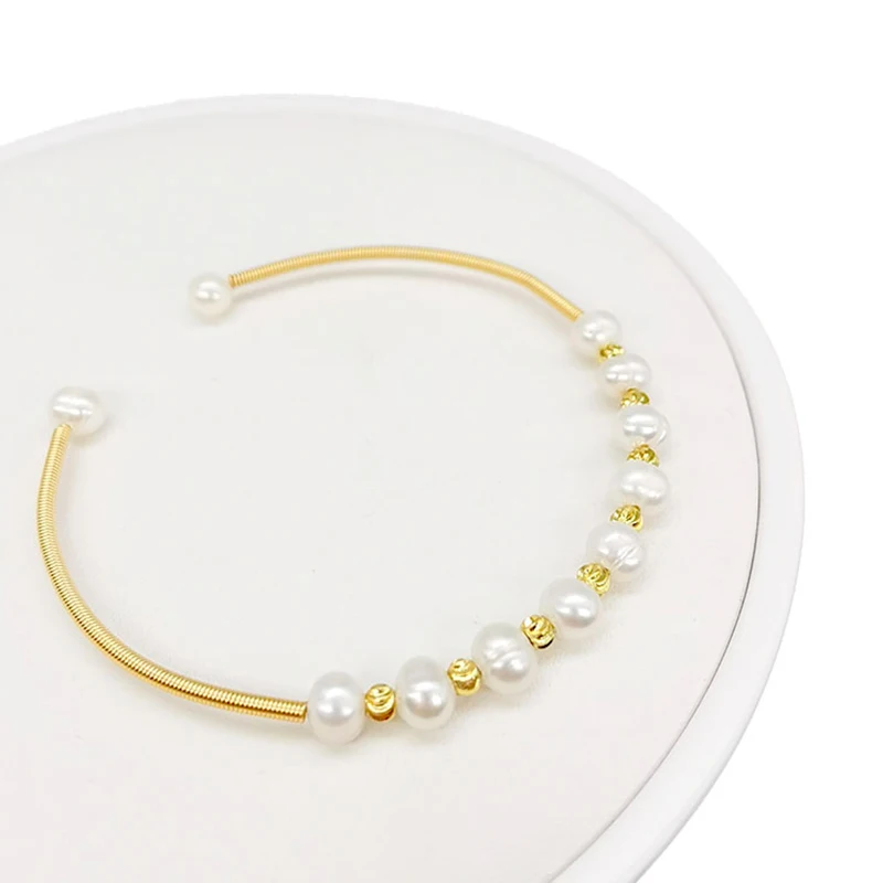24K Gold Filled Freshwater Cultured Pearl Twisted Cable Bangle Handmade Bracelet Jewelry for Women Popular Mature Decorate Girl
24K Gold Filled Freshwater Cultured Pearl Twisted Cable Bangle Handmade Bracelet Jewelry for Women Popular Mature Decorate Girl