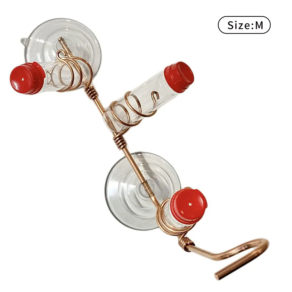 Window Suction Cup Hummingbird Feeder With Glass Bottle Handcrafted Copper Wire Fixed Multiple Station Modern Feeding Home DCor
Window Suction Cup Hummingbird Feeder With Glass Bottle Handcrafted Copper Wire Fixed Multiple Station Modern Feeding Home DCor