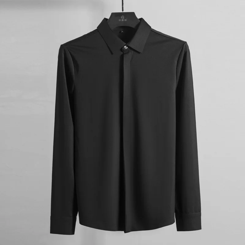 New products in autumn and winter high end silky smooth no mark pressed elastic no iron men's shirt business leisure slim long
New products in autumn and winter high end silky smooth no mark pressed elastic no iron men's shirt business leisure slim long