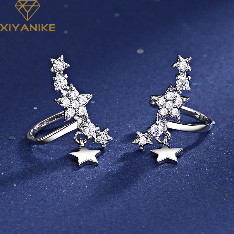 XIYANIKE 925 Sterling Silver Newly Arrived Tassel Star Crystal Earrings Charm Women Jewelry Korean Fashion Party Accessories
XIYANIKE 925 Sterling Silver Newly Arrived Tassel Star Crystal Earrings Charm Women Jewelry Korean Fashion Party Accessories