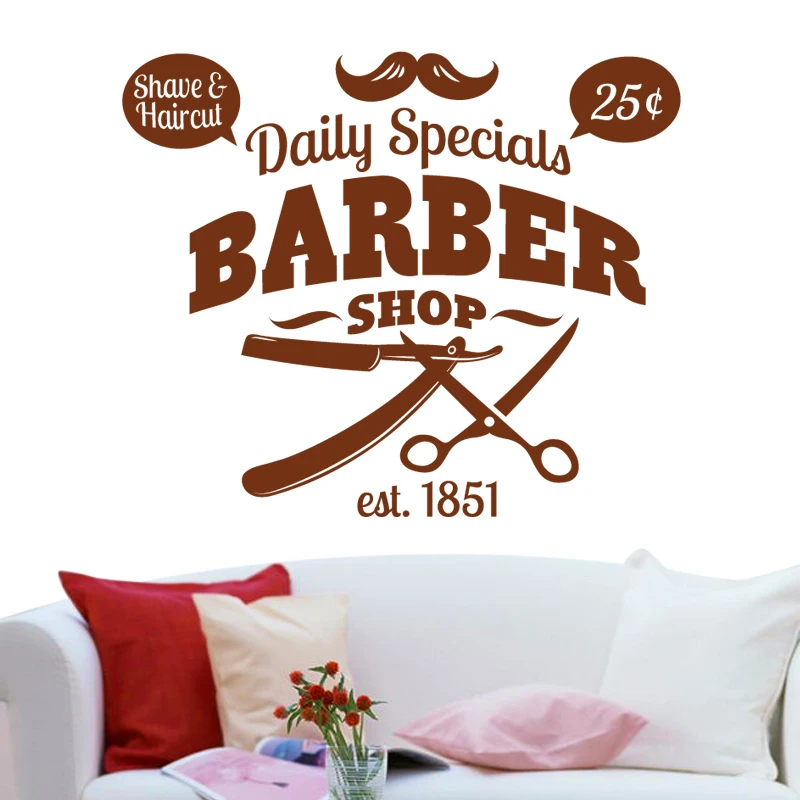 Barbershop Sticker Customized Bread Decal Posters Vinyl Wall Art Decor Windows Decoration Haircut Shavers Decals 1001
Barbershop Sticker Customized Bread Decal Posters Vinyl Wall Art Decor Windows Decoration Haircut Shavers Decals 1001