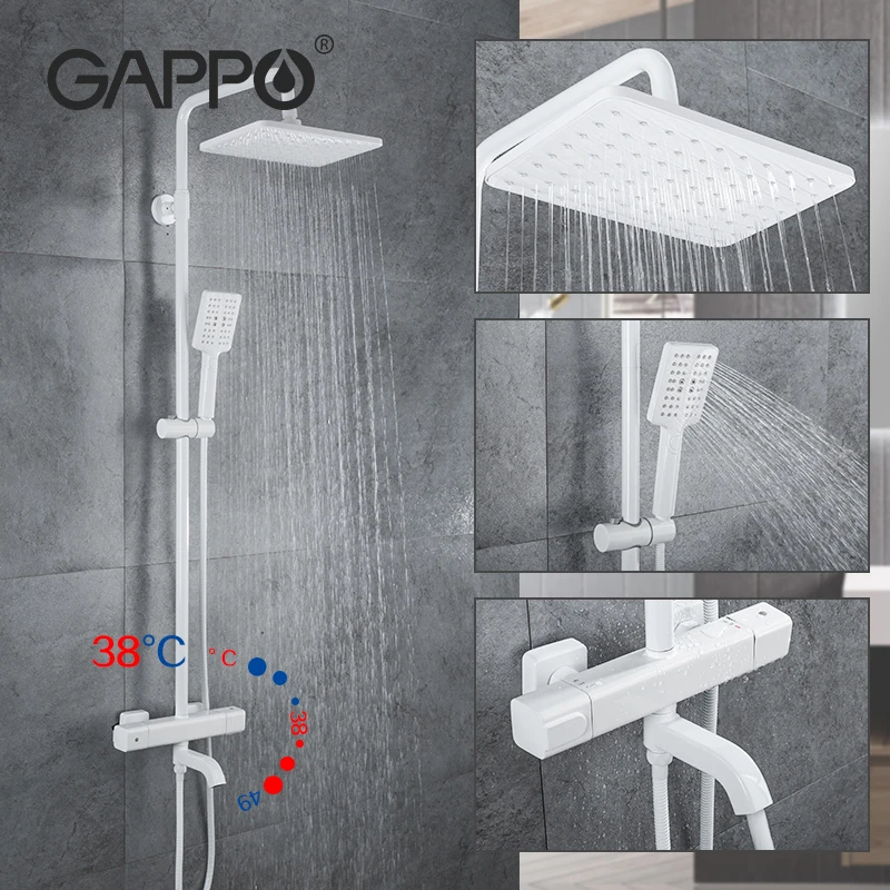 Gappo Rainfall Shower Head System Faucet Set Handheld White Bathtub Bath Mixer Bathroom Robinet Salle De Bain Torneiras G2491-8
Gappo Rainfall Shower Head System Faucet Set Handheld White Bathtub Bath Mixer Bathroom Robinet Salle De Bain Torneiras G2491-8
