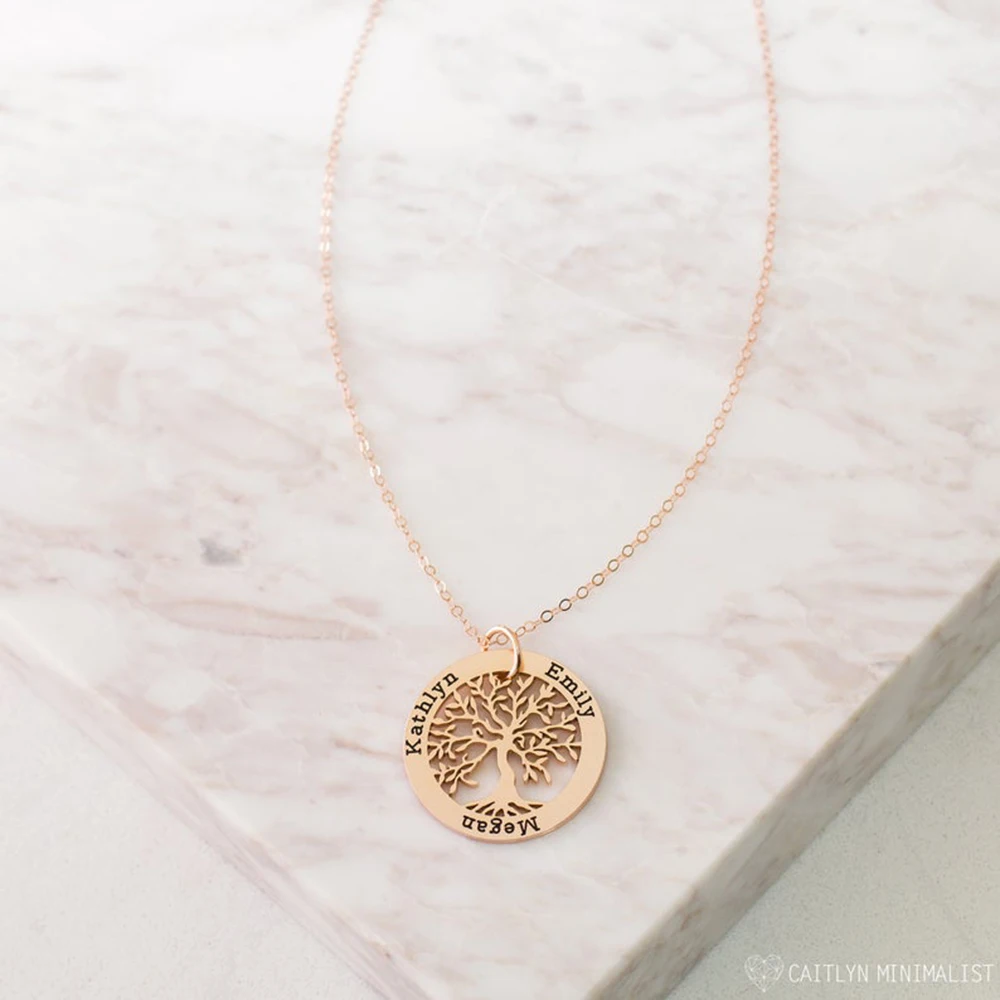 Sherman Custom Life Tree Necklace 1-5 Name Golden Stainless Steel Jewelry Men And Women Fashion Gifts Collares Pareja
Sherman Custom Life Tree Necklace 1-5 Name Golden Stainless Steel Jewelry Men And Women Fashion Gifts Collares Pareja