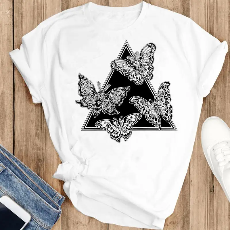 Women Graphic Cartoon Butterfly Cute Printing Style Fashion Summer Female Clothes Print Short Sleeve Tops Tees Tshirt T-shirt
Women Graphic Cartoon Butterfly Cute Printing Style Fashion Summer Female Clothes Print Short Sleeve Tops Tees Tshirt T-shirt