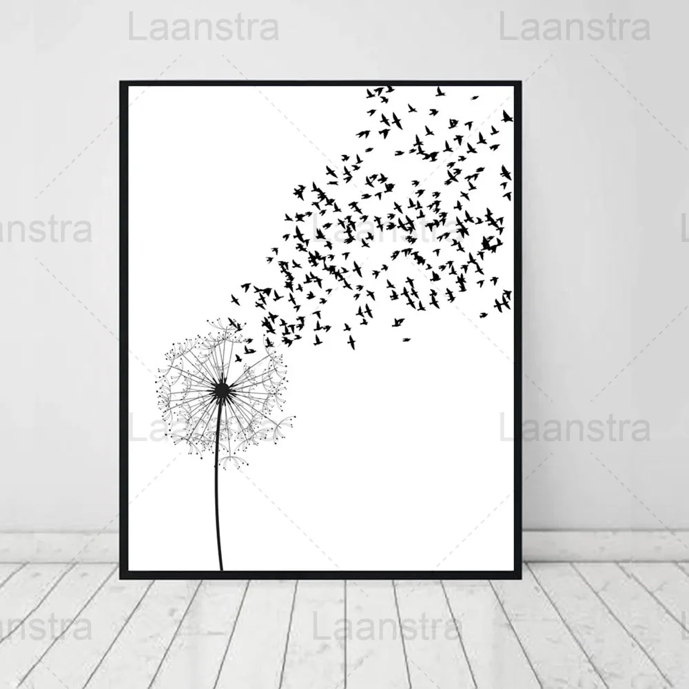 Black and White Plant Home Decoration Painting Dandelion Flowers Living Room Wall Canvas Poster Floating Seeds Bedroom Prints
Black and White Plant Home Decoration Painting Dandelion Flowers Living Room Wall Canvas Poster Floating Seeds Bedroom Prints