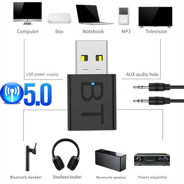 LSM USB 5.0 Bluetooth-compatible Adapter Stereo receiver AUX Audio Hole Wireless Speaker Headphones Adapter For TV Computer MP3
LSM USB 5.0 Bluetooth-compatible Adapter Stereo receiver AUX Audio Hole Wireless Speaker Headphones Adapter For TV Computer MP3