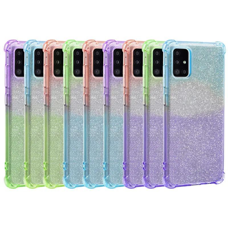 Gradient Glitter Shockproof Phone Case For Samsung A51 4G 5G A71 4G 5G A32 5G A52 5G A72 5G A81 A91 A30 A50 A70 Clear Soft Cover
Gradient Glitter Shockproof Phone Case For Samsung A51 4G 5G A71 4G 5G A32 5G A52 5G A72 5G A81 A91 A30 A50 A70 Clear Soft Cover