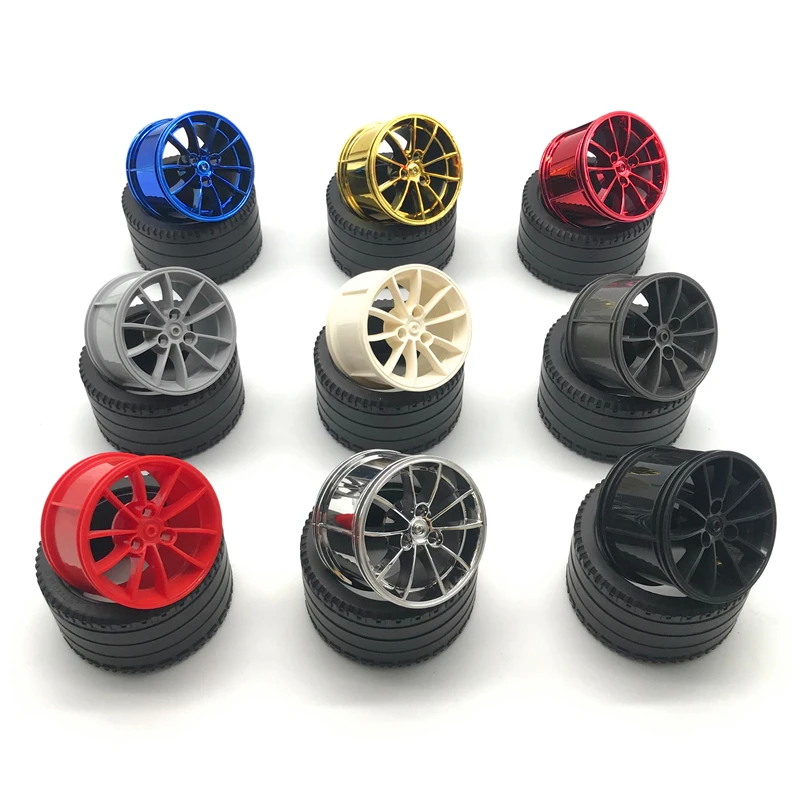 

Science and technology automobile building block moc-23799 + 23800 81.6 * 44mm wheel hub tire wheel connector ev3 assembly toy