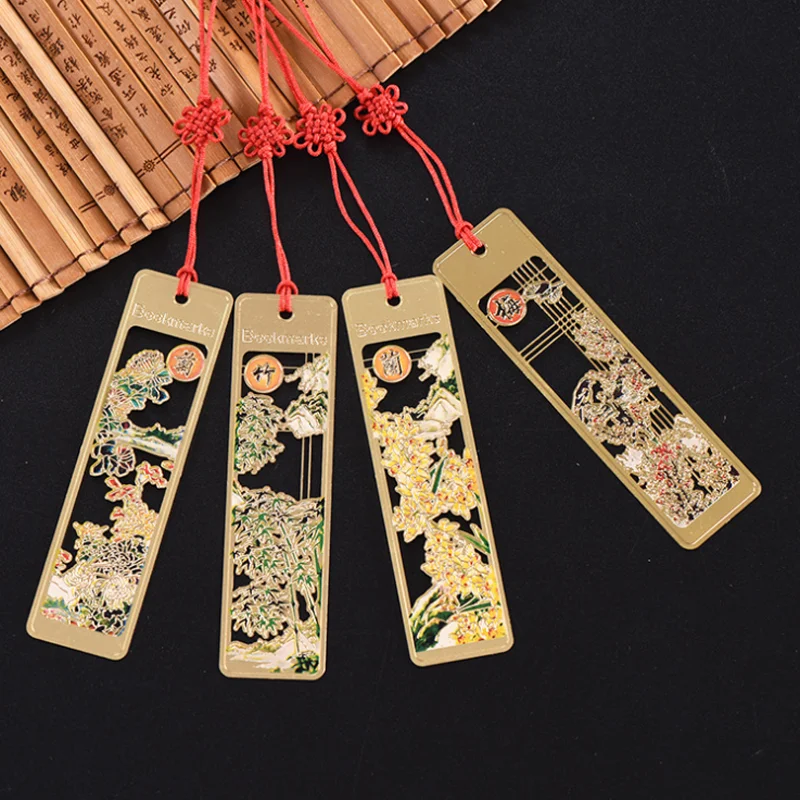 1pc Plum Orchid Bamboo Chrysanthemum Bookmark Cute Pendant Metal Pattern Book Mark Page Folder Office School Supplies Stationery
1pc Plum Orchid Bamboo Chrysanthemum Bookmark Cute Pendant Metal Pattern Book Mark Page Folder Office School Supplies Stationery