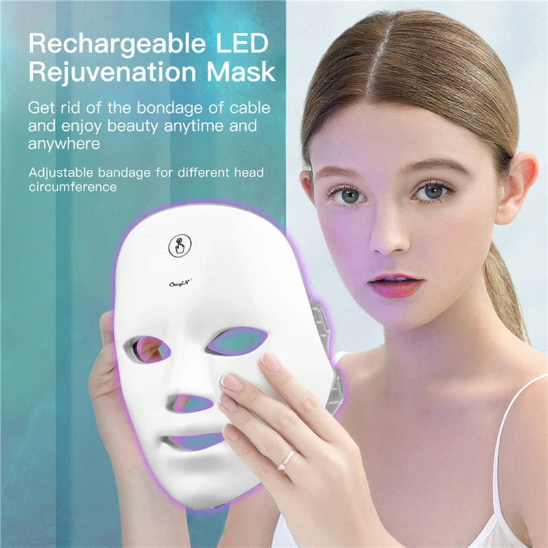 CkeyiN 7 Colors Light LED Facial Mask Skin Rejuvenation Mask Phototherapy Face Care Beauty Anti Acne Wrinkle Removal SkinTighten
CkeyiN 7 Colors Light LED Facial Mask Skin Rejuvenation Mask Phototherapy Face Care Beauty Anti Acne Wrinkle Removal SkinTighten