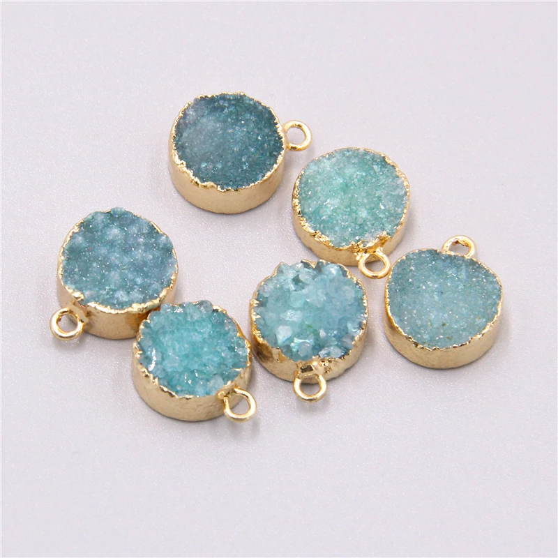 Blue stone quartz agates druzy pendant Round Stone Quartz Crystal pendulum pendant Necklace Druzy Crystal Quartz Pendant earring
Blue stone quartz agates druzy pendant Round Stone Quartz Crystal pendulum pendant Necklace Druzy Crystal Quartz Pendant earring