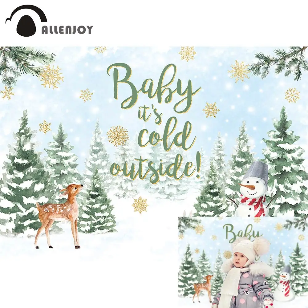 Allenjoy Winter it's Cold Outside Baby Shower Backdrop Deer Snowman Photography Background Forest Decor Banner Photo Booth Props
Allenjoy Winter it's Cold Outside Baby Shower Backdrop Deer Snowman Photography Background Forest Decor Banner Photo Booth Props