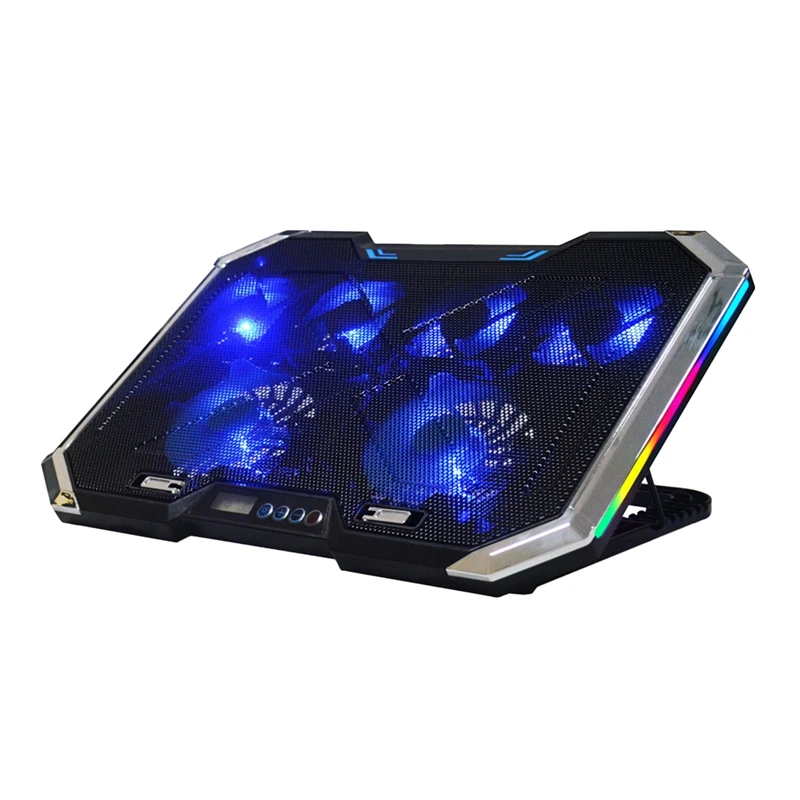 Радиатор для ноутбука, 6 вентиляторов, светодиодный экран, два USB-порта, RGB-эффект освещения для ноутбука 12-17 дюймов, охлаждающая подставка дл...
Радиатор для ноутбука, 6 вентиляторов, светодиодный экран, два USB-порта, RGB-эффект освещения для ноутбука 12-17 дюймов, охлаждающая подставка дл...