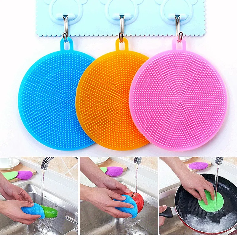 1Pcs Silicone Cleaning Brushes Soft Scouring Pad Heat-resisting Mat Washing Sponge Bowl Pot Cleaning Tools Kitchen Accessories
1Pcs Silicone Cleaning Brushes Soft Scouring Pad Heat-resisting Mat Washing Sponge Bowl Pot Cleaning Tools Kitchen Accessories