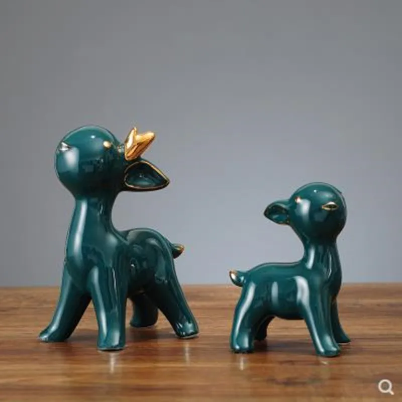 European-style modern blue deer crafts, creative home office desk desktop ornaments, Christmas mascots
European-style modern blue deer crafts, creative home office desk desktop ornaments, Christmas mascots