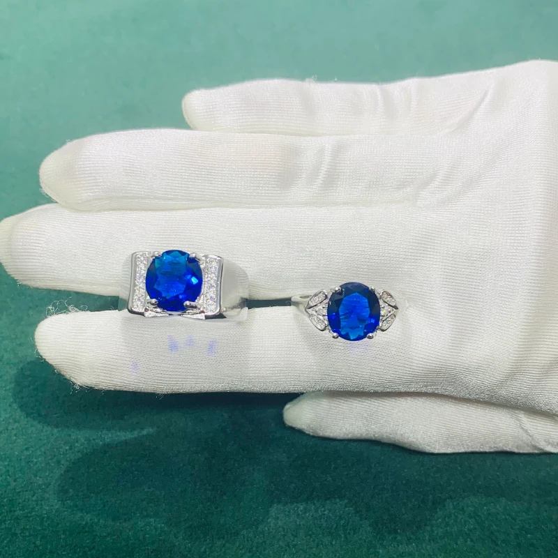 Trendy Jewelry Couple Rings Silver Sapphire Gemstone Zircone Finger Accessories For Wedding Party Gifts Free Shipping Wholsales
Trendy Jewelry Couple Rings Silver Sapphire Gemstone Zircone Finger Accessories For Wedding Party Gifts Free Shipping Wholsales