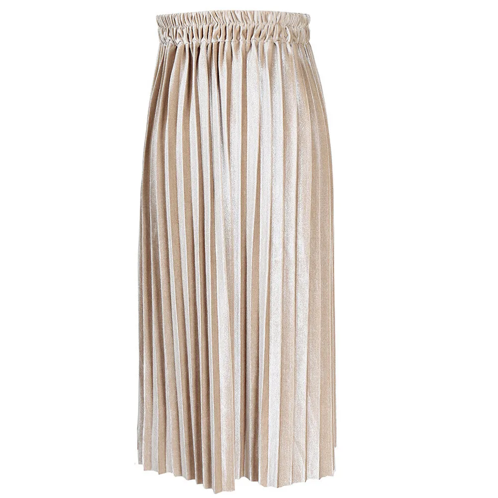 SUSOLA 2020 Autumn Winter Fashion Skirt High Waist Long Silk Velvet Pleated Skirt Women Striped Elastic Waist Skirt Female
SUSOLA 2020 Autumn Winter Fashion Skirt High Waist Long Silk Velvet Pleated Skirt Women Striped Elastic Waist Skirt Female