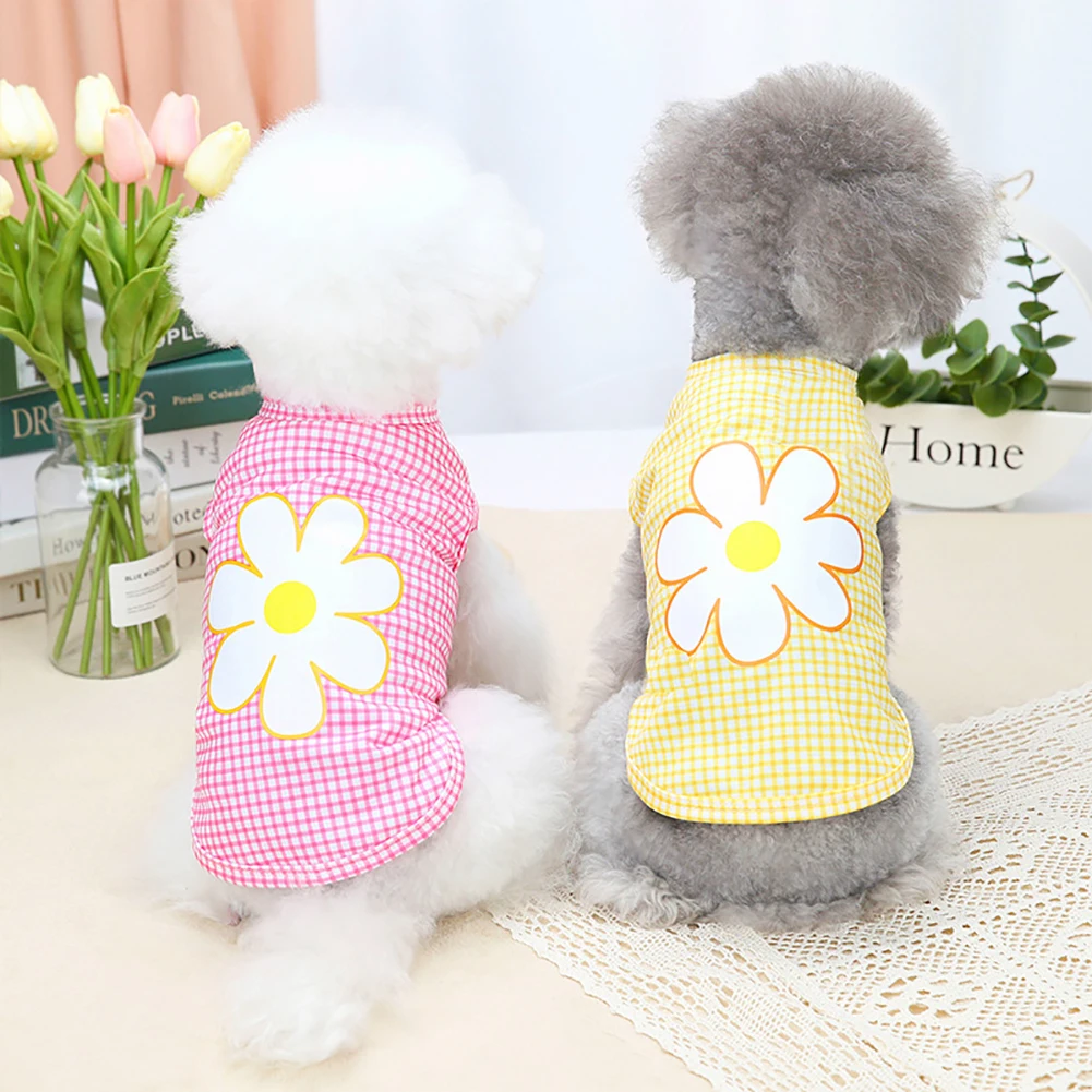 Candy Colors Dog Shirt Summer Plaid Flower Dog Vest Soft Breathable T-shirt Chihuahua Puppy Clothes For Small Middle Cats Dogs
Candy Colors Dog Shirt Summer Plaid Flower Dog Vest Soft Breathable T-shirt Chihuahua Puppy Clothes For Small Middle Cats Dogs